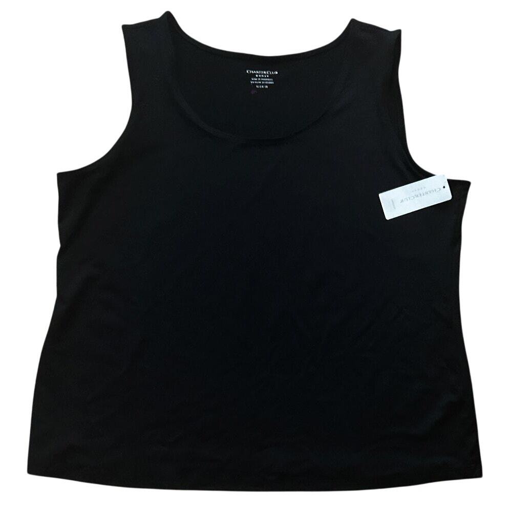 NWT Charter Club Black Camisole Women's XL